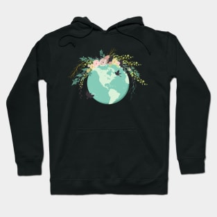 Earth Day Flower Globe Hoodie